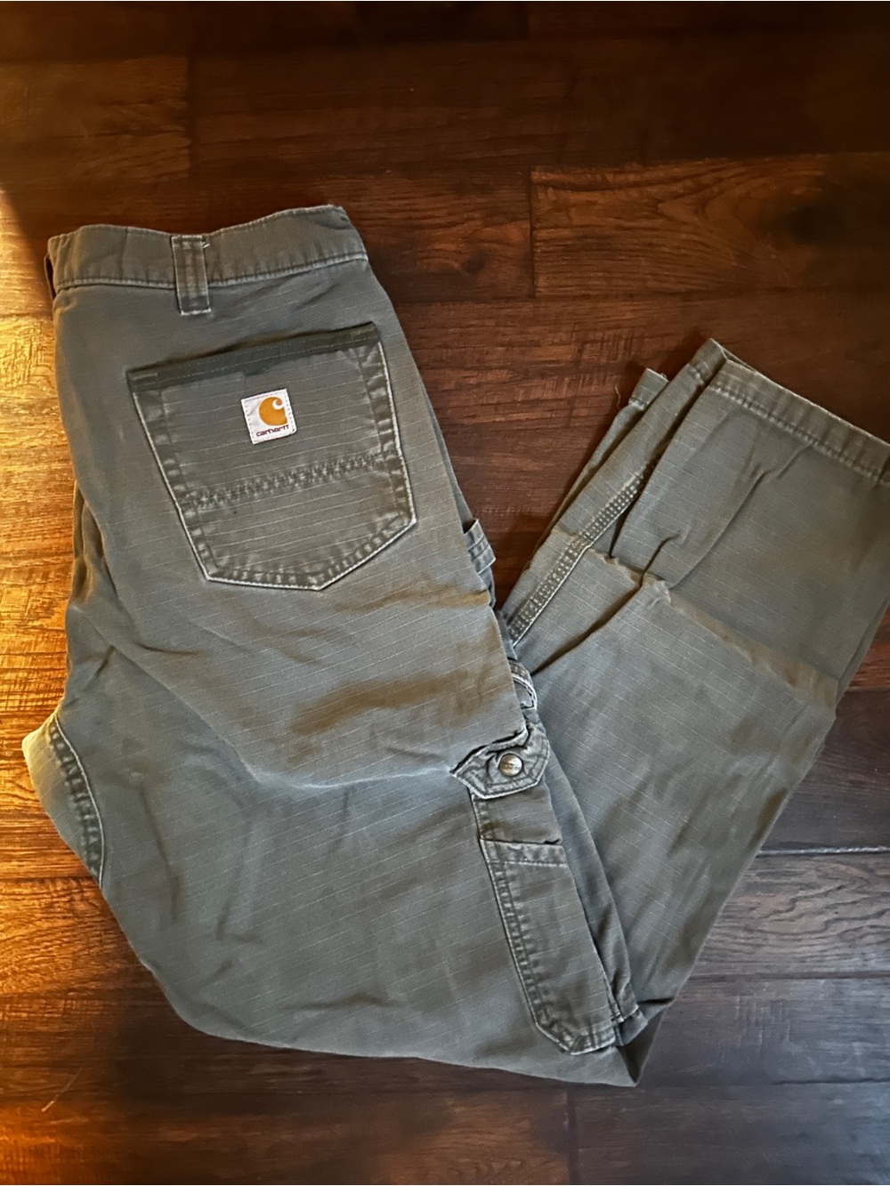 Carhartt Men’s Olive Cargo Work Pants